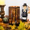 Northlight LED Lighted Forest Trees Glass Hurricane Fall Harvest Candle Decoration - 7.75"